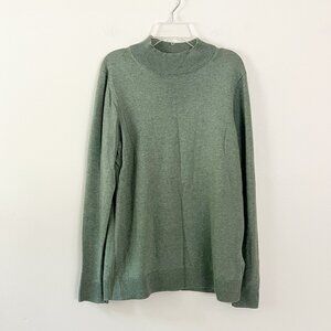 amazon essentials / seafoam green knit mock neck sweater M